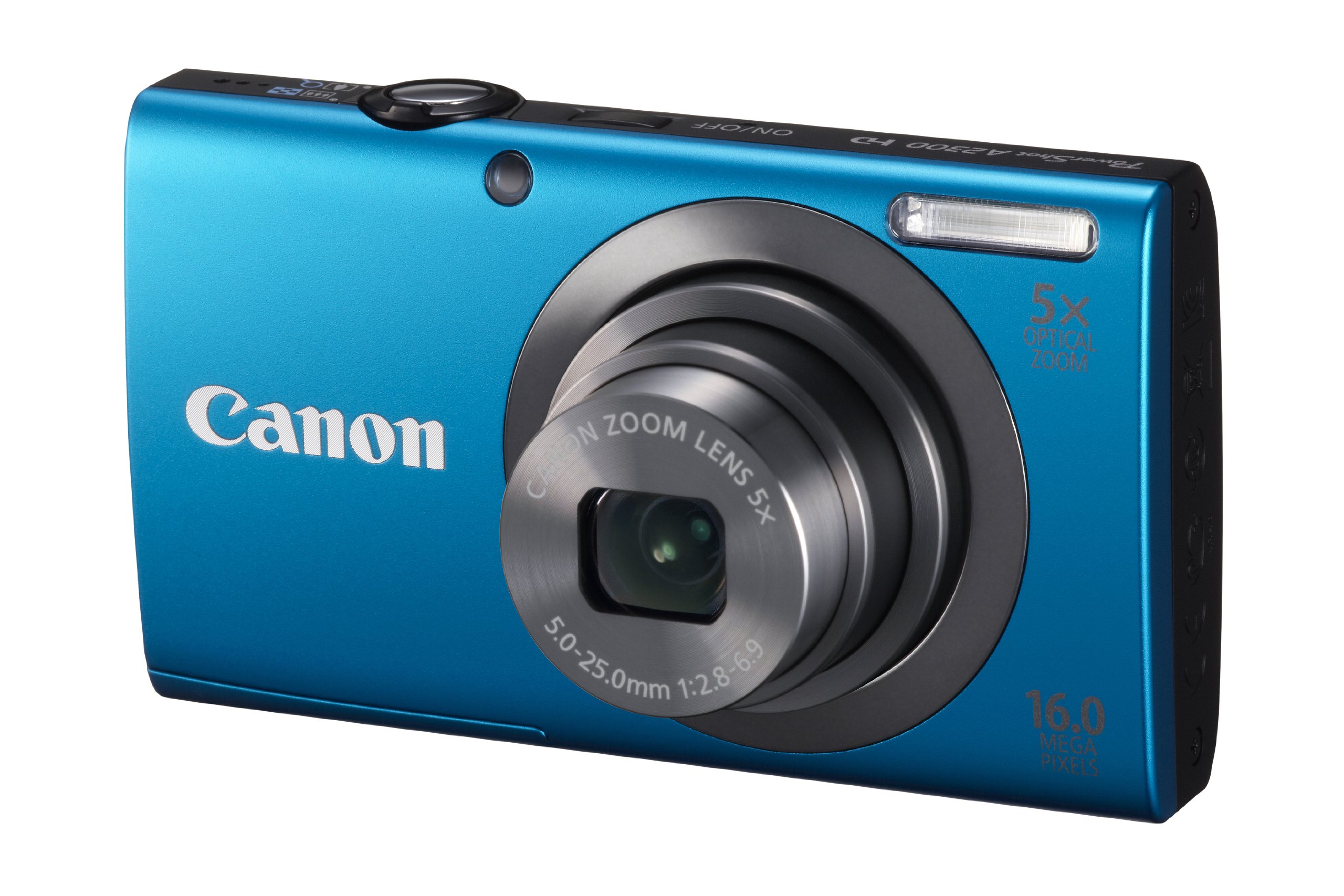 Canon PowerShot A2300 Digital Camera - Blue (16.0 MP, 5x Optical